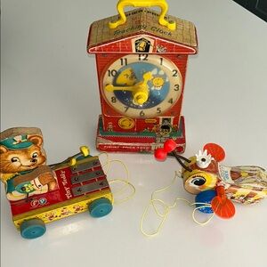 Vintage Fisher-Price wooden musical Toy Set